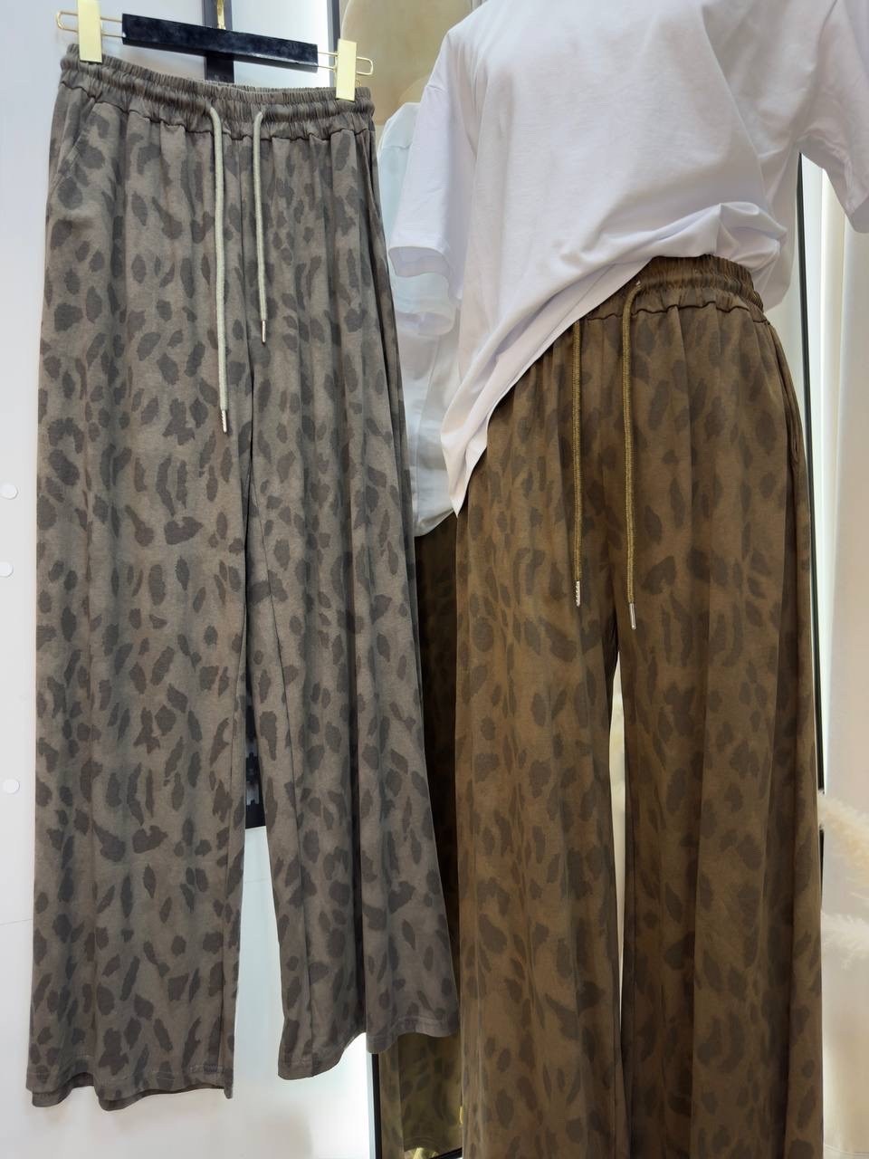 брюки с леопардовым принтом,леопардовые брюки,джинсы с леопардовым принтом,джинсы syiwidii женские с леопардовым принтом,брюки прямого покроя с леопардовым принтом