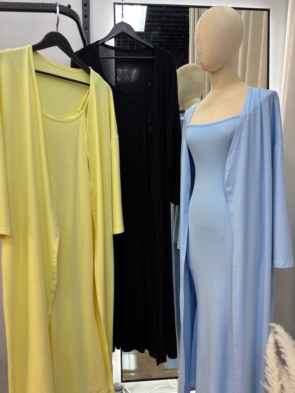 вязаное платье макси,платье и кардиган,платье удлиненное,трикотажное платье,вязаный костюм с платьем и кардиганом marta