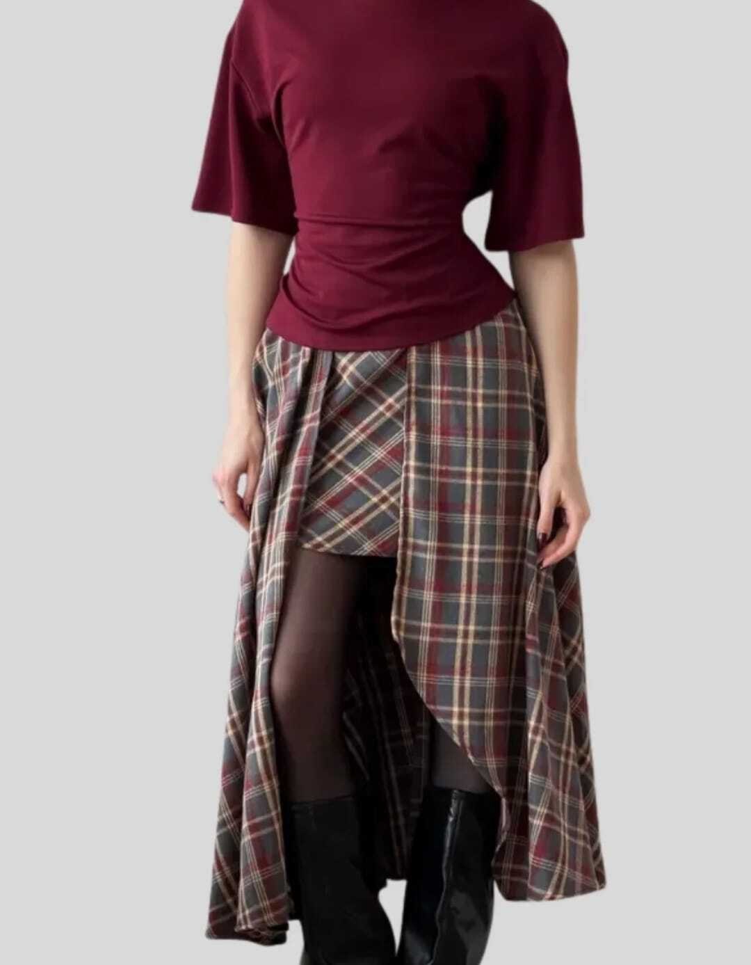 клетчатая юбка,юбка в клетку,юбка женская клетчатая,юбка в корейском стиле,юбка