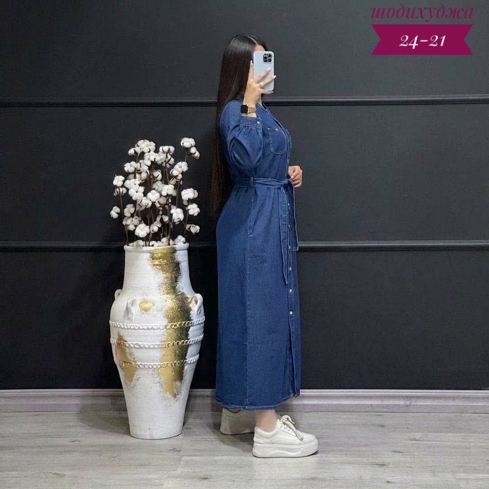платье рубашка джинсовое длинное офисное макси в пол aisha collection,джинсовая платье,платье джинсовое длинное,стильное джинсовое платье