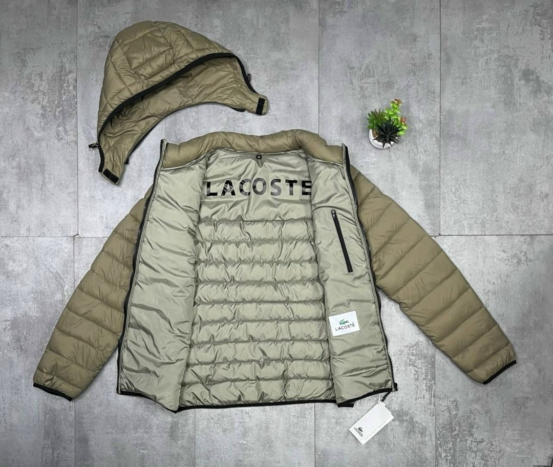 мужской пуховик lacoste long hooded quilted оливковый,пуховик мужской lacoste,пуховик lacoste,куртка lacoste,куртка зимняя lacoste