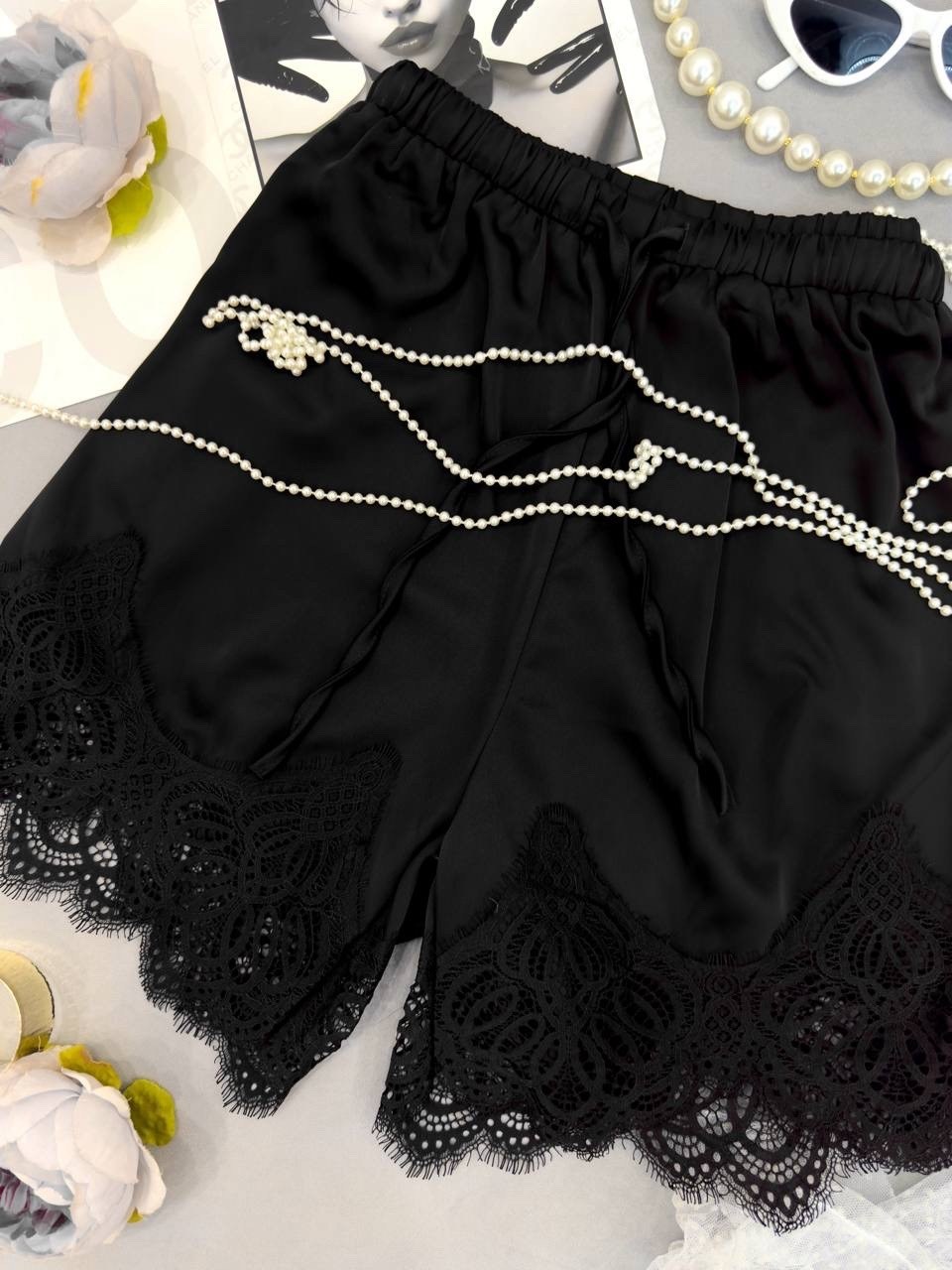 шорты кружевные,шелковые шорты,повседневные шорты с кружевом,шорты женские с кружевом,шорты с кружевом