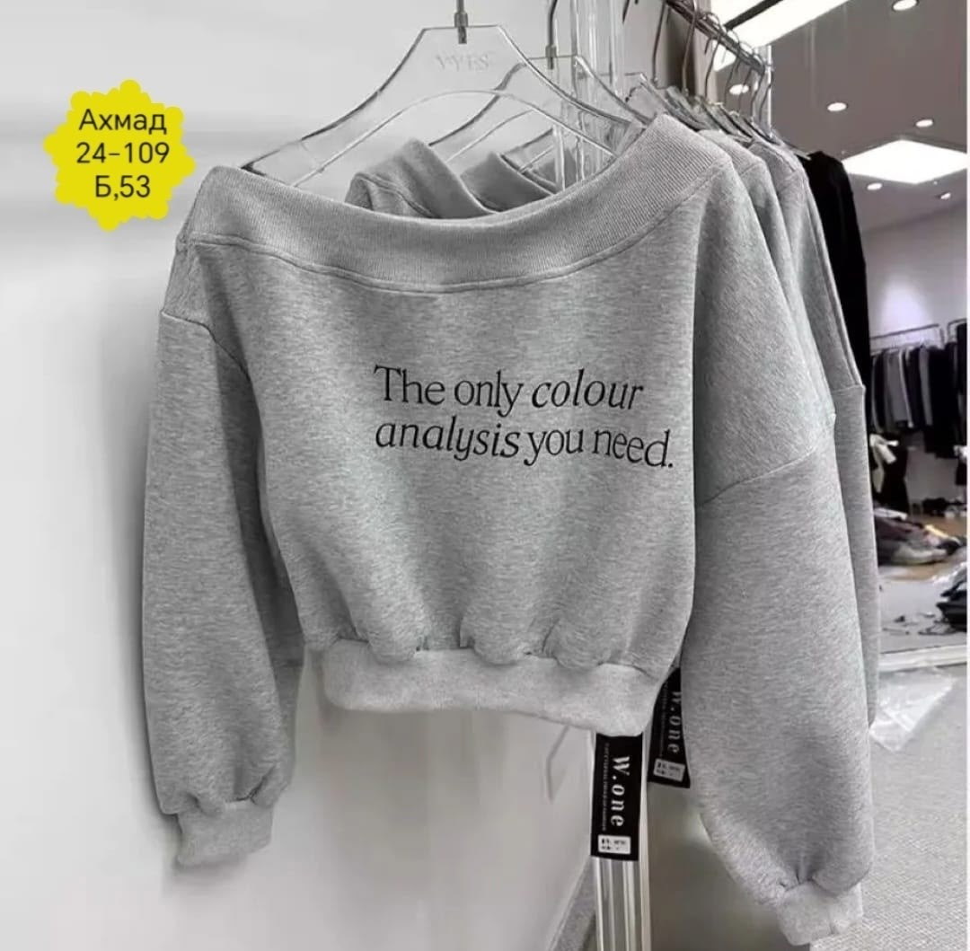 кофта женская,серый свитшот,толстовки свитшот,свитшот женский,короткий свитшот