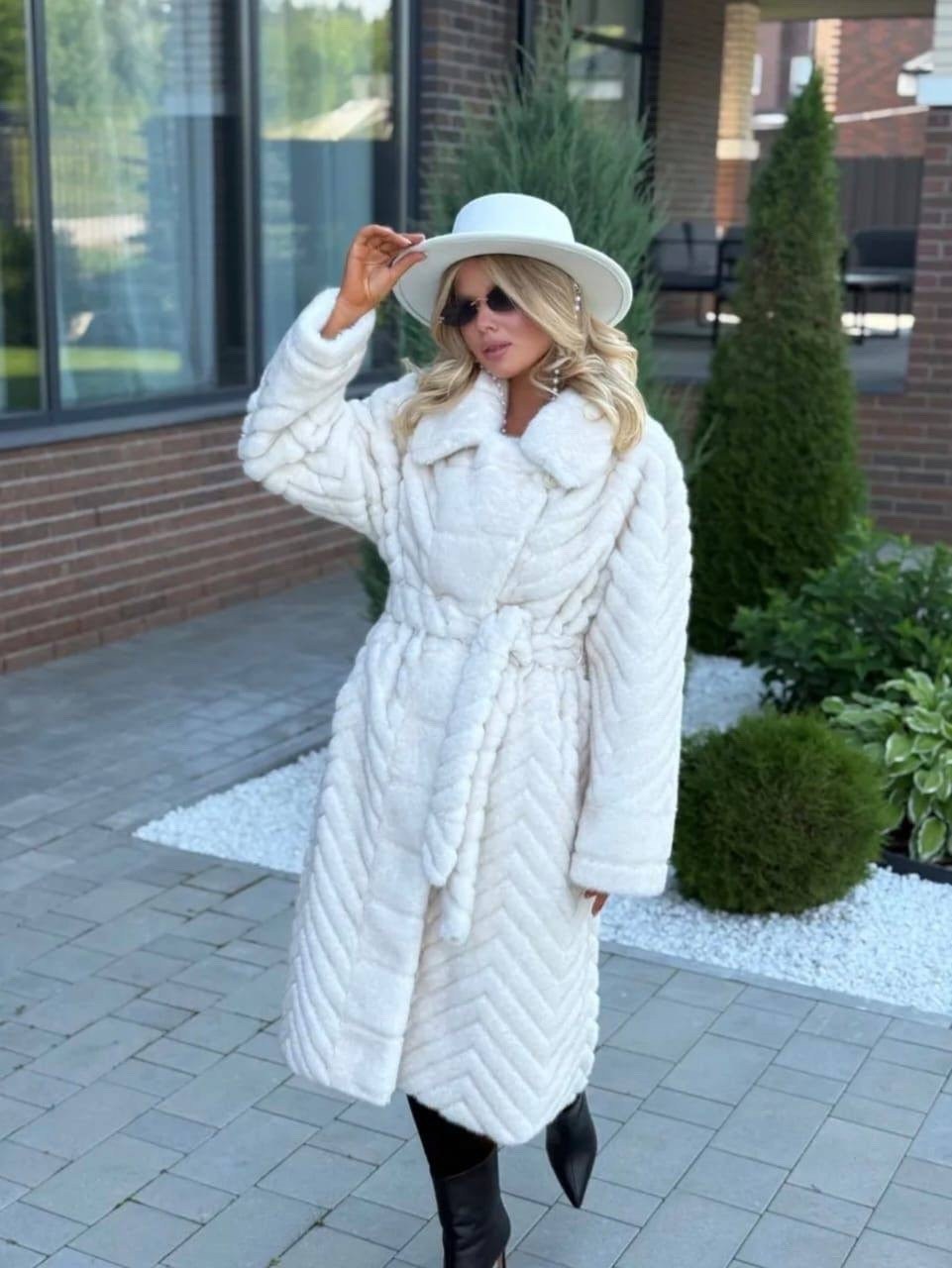 искусственная шуба,шуба длинная экомех молочная 110см yana furs,шуба длинная,женская шуба,шуба длинная экомех серая 110см yana furs