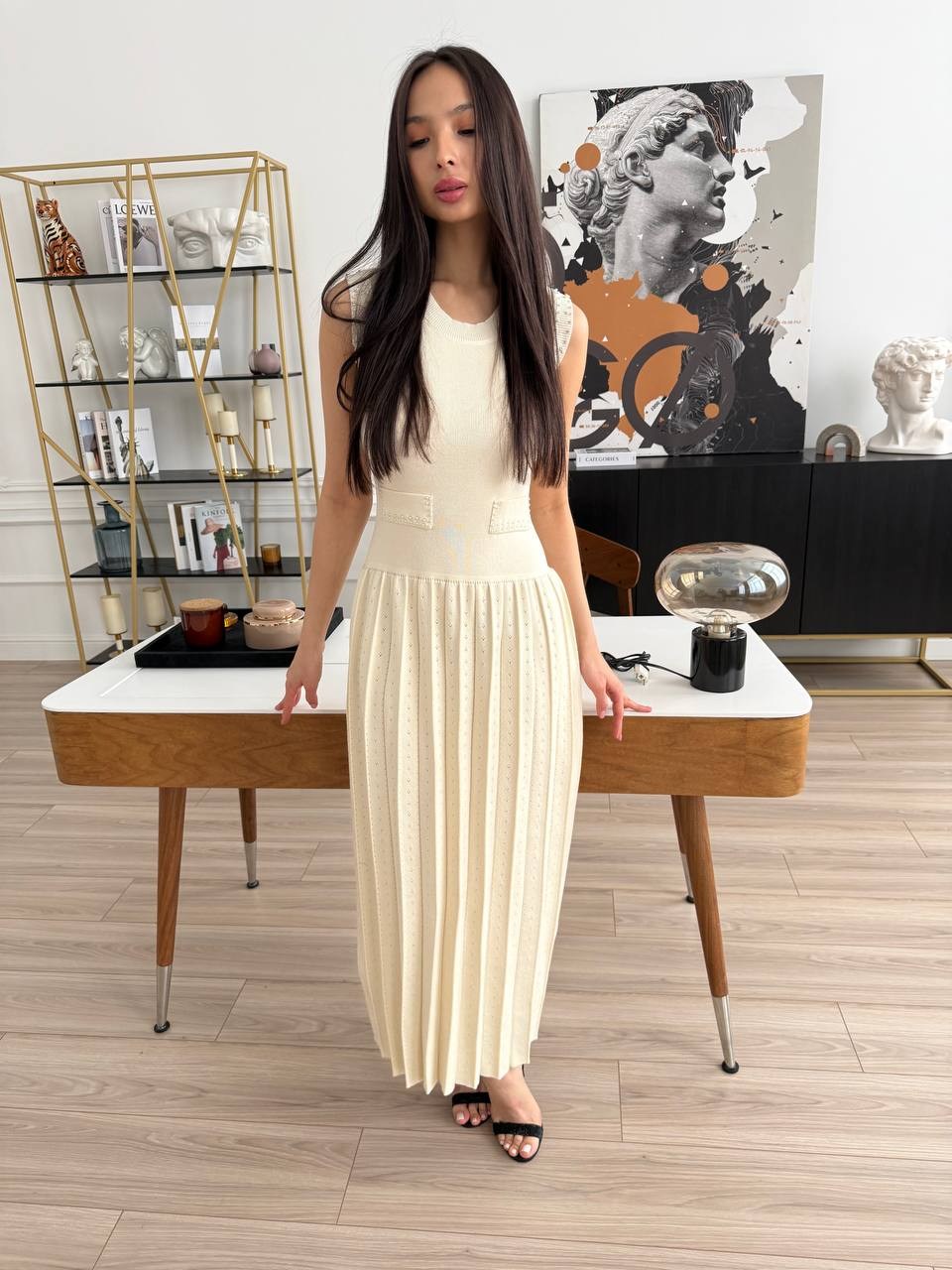 платье,трикотажное платье,плиссированная юбка,платье женское лапша длинное,вязаное платье