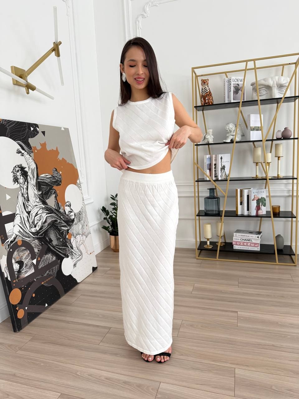 белая юбка,костюм с юбкой,юбка и топ,костюм с топом и юбкой,юбка макси