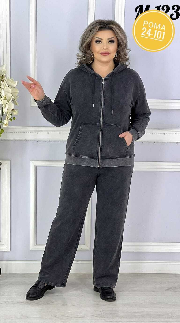 велюровый костюм больших размеров ltmoda,женские костюмы больших размеров,велюровый костюм больших размеров ltmoda цвет графит темно-серый,костюм велюровый больших размеров granat fashion,велюровый сп