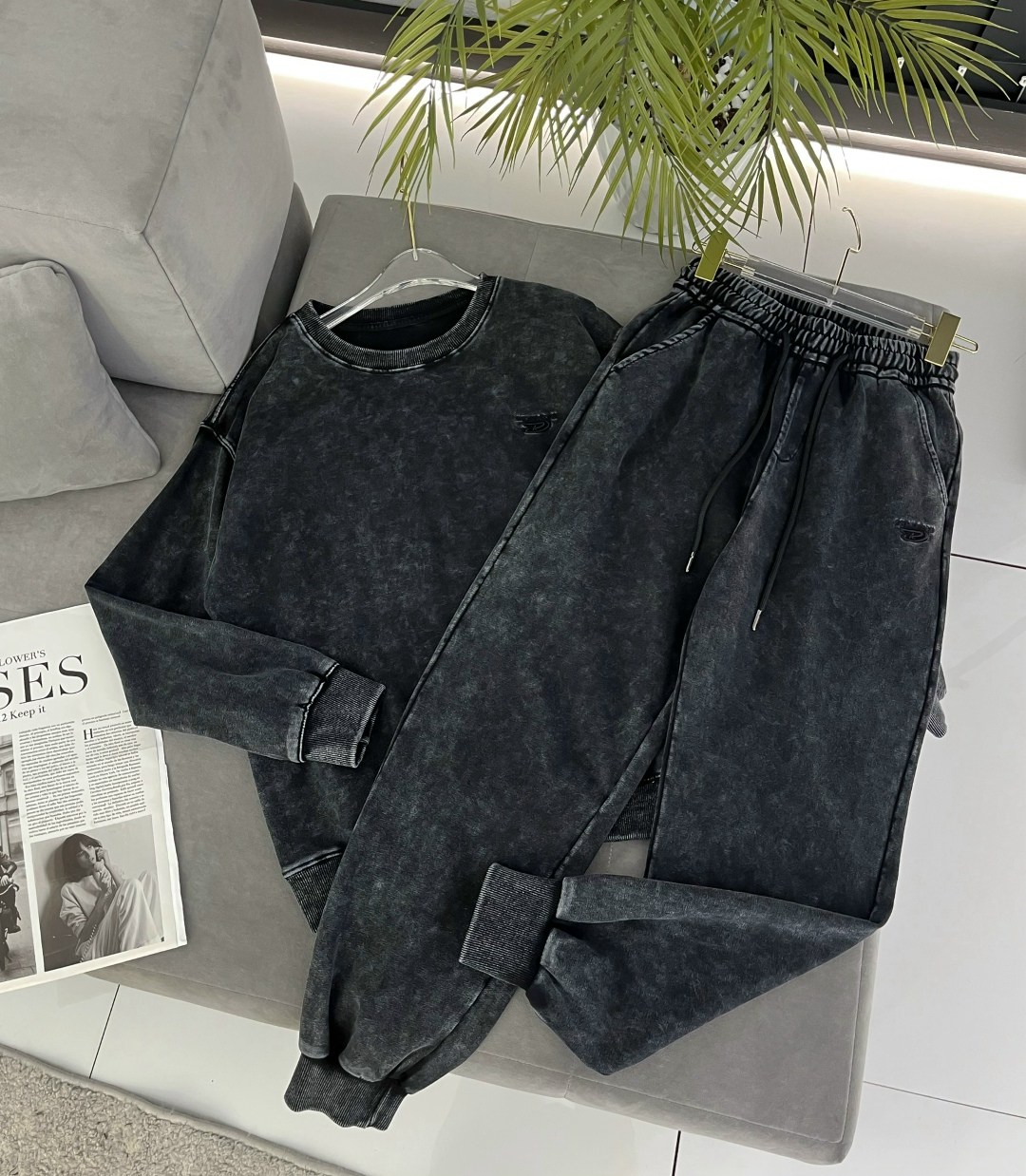 спортивный костюм варенка оверсайз b&ch 294285448,стильные костюмы,спортивный костюм,спортивный костюм варенка оверсайз b&ch цвет серый,спортивный костюм велюровый оверсайз