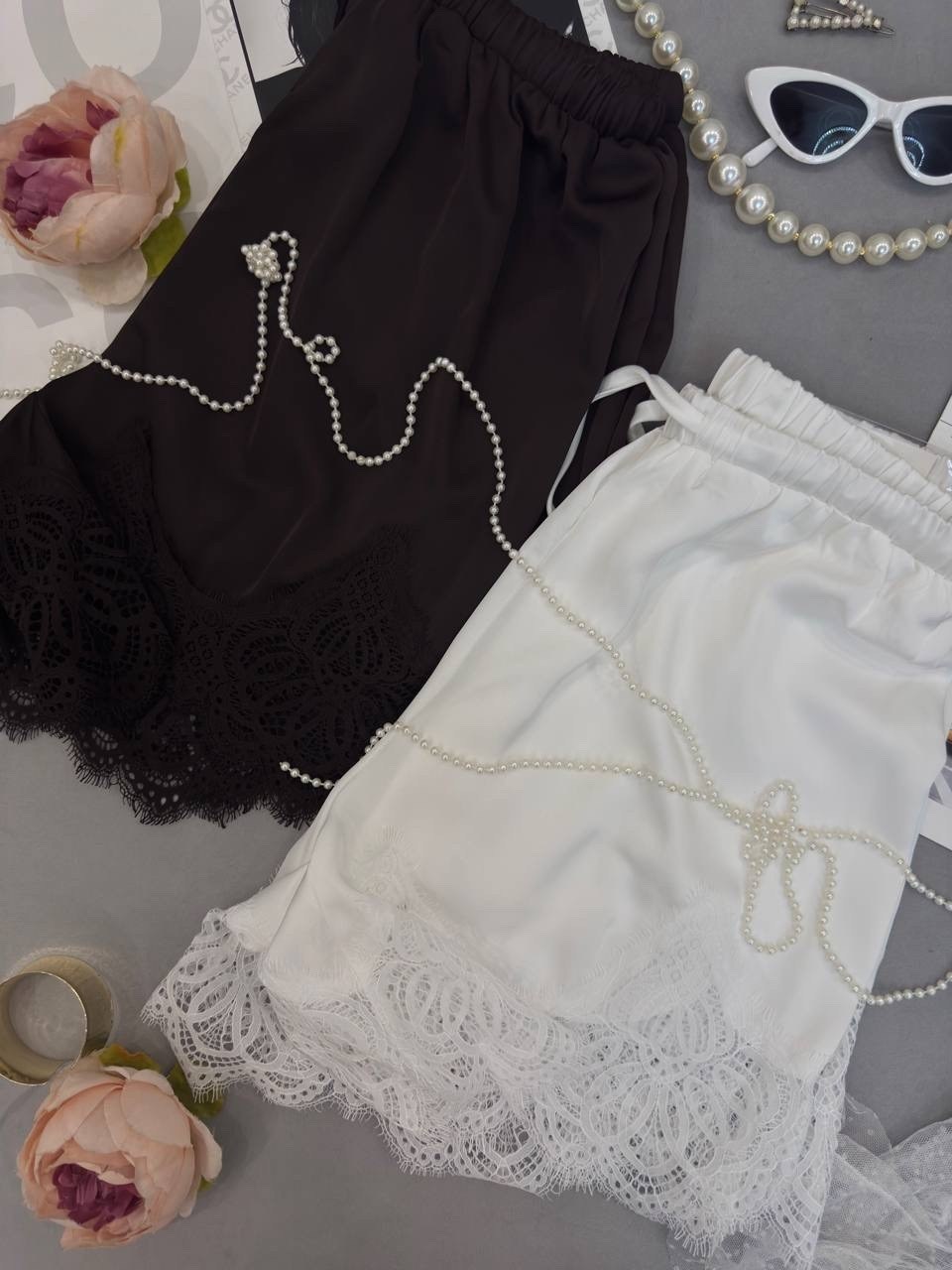 шорты кружевные,шелковые шорты,повседневные шорты с кружевом,шорты женские с кружевом,шорты с кружевом