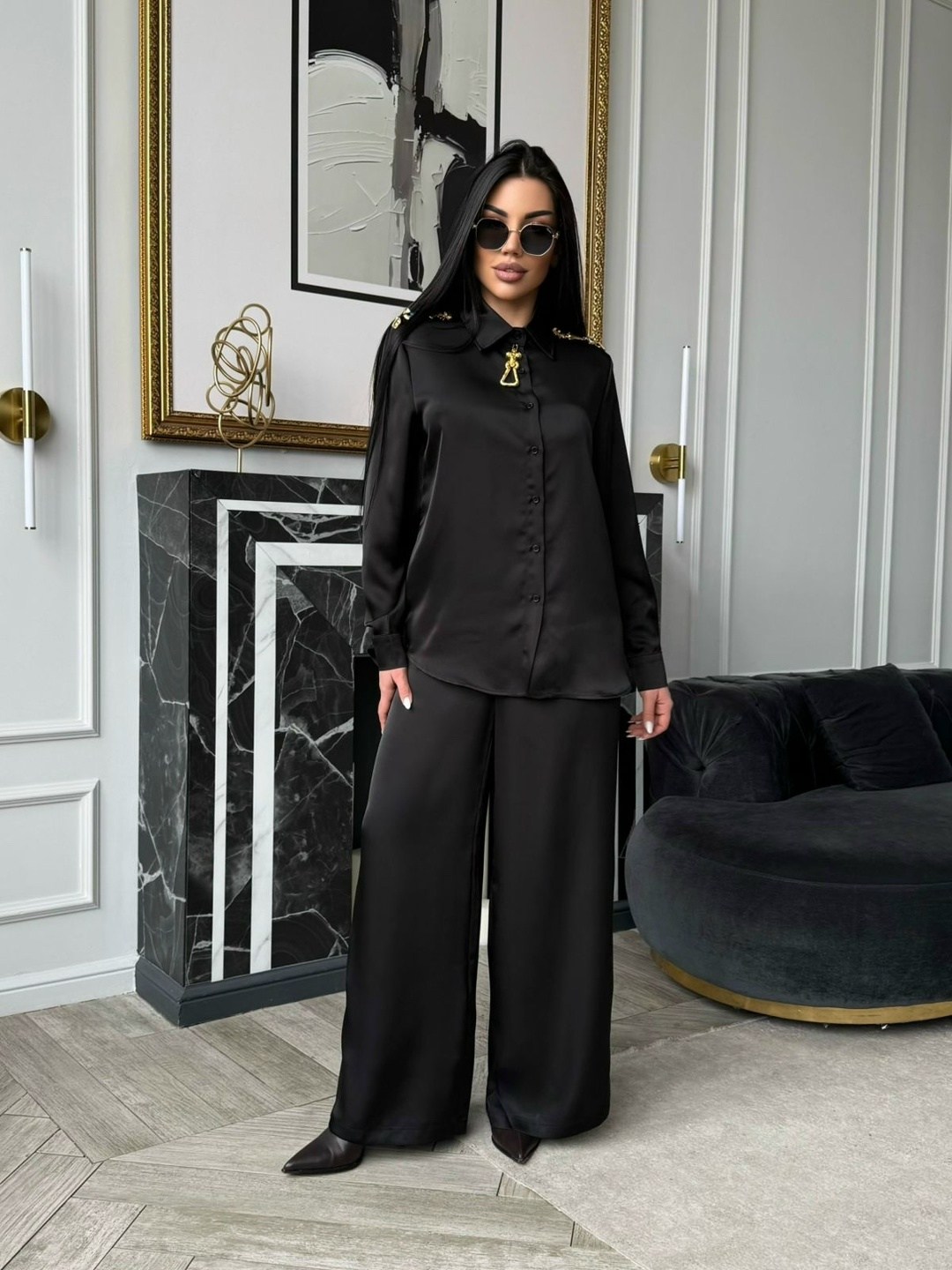 брючный костюм,шелковый костюм,шелковый брючный костюм,костюм с брюками,костюм классический