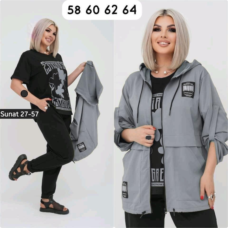 костюм 3-ка ткань: двунитка и плащовка свободного кроя,костюм 3 каткань: двунитка и плащовка,костюм тройка ткань: двунитка, плащевка,женский костюм-тройка,костюм тройка двухнитка