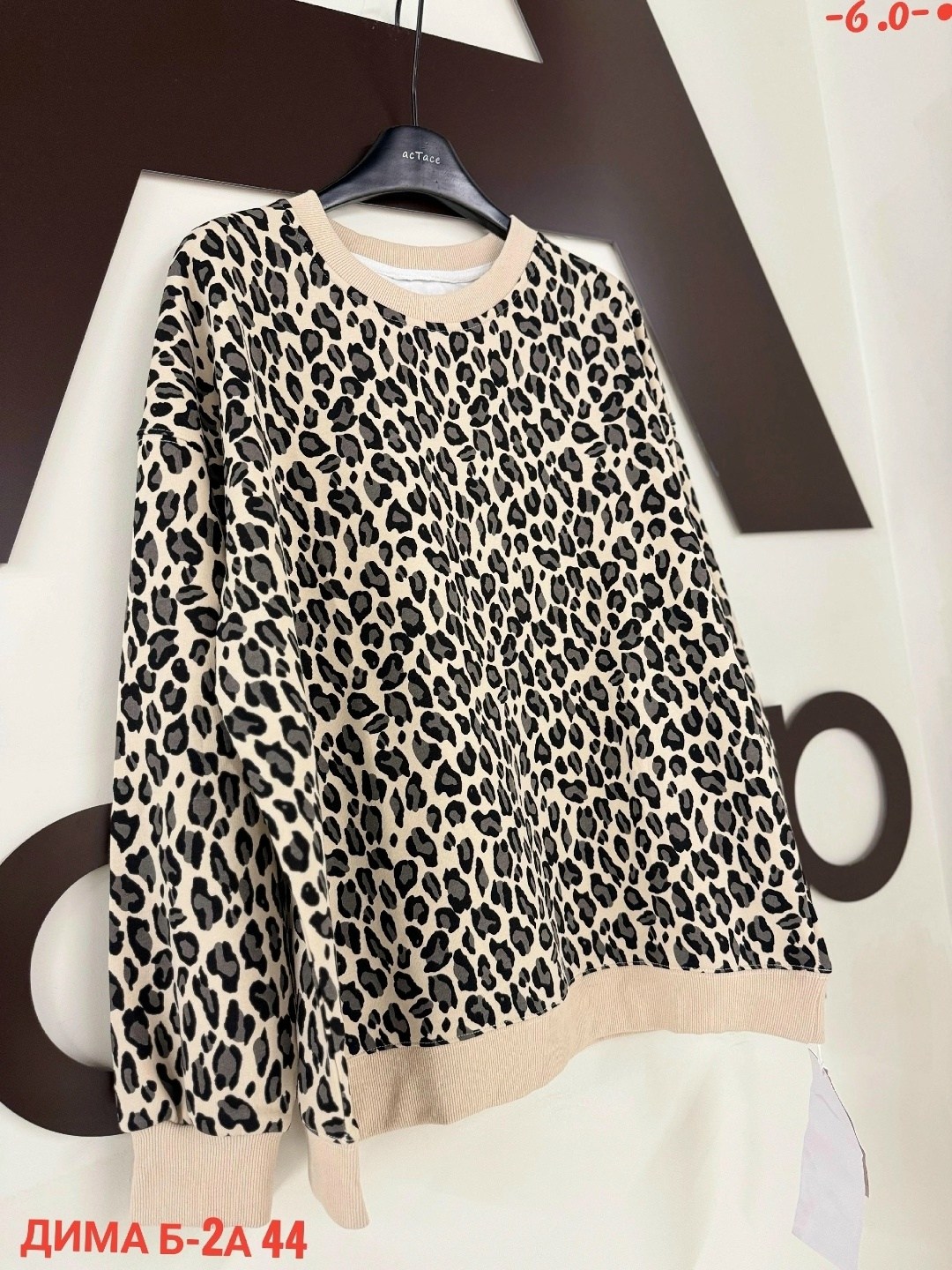 повседневный свитшот,свитшот женская,леопардовая кофта,кофта свитшот,кофта трикотажная