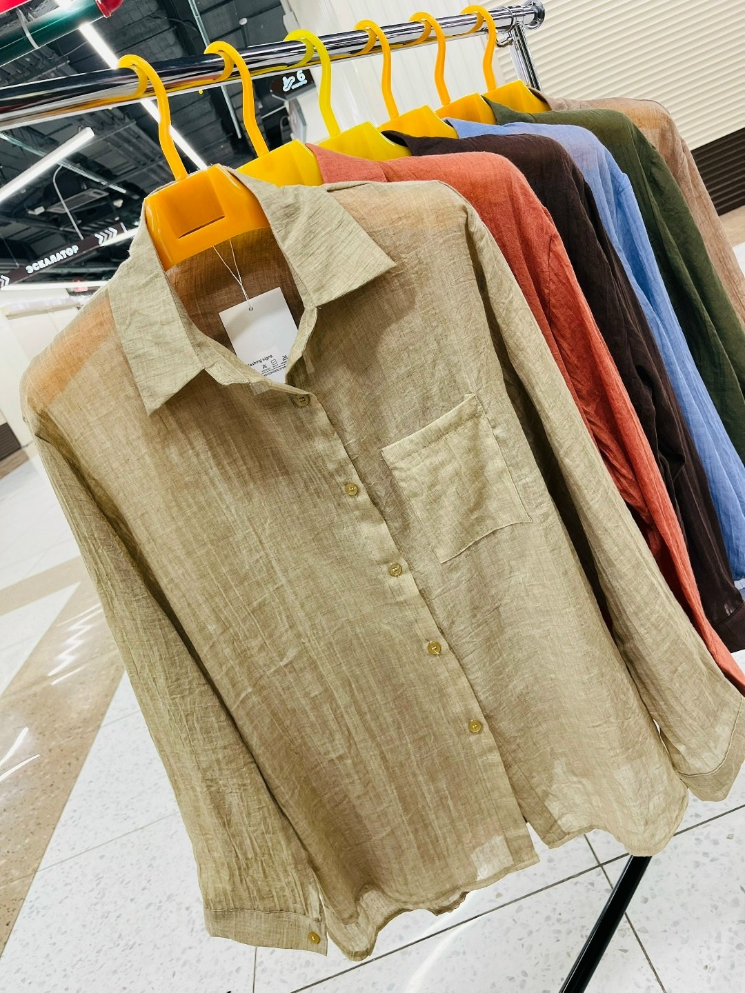 женская рубашка,рубашка льняная,рубашка льняная женская,оранжевая рубашка,рубашка