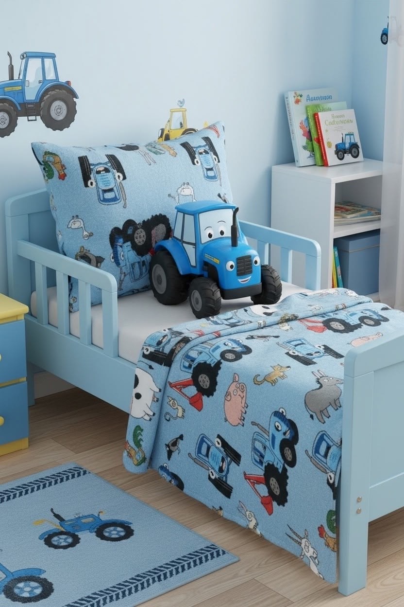 синий трактор постельное белье,комплект постельного белья непоседа синий трактор,детское постельное белье непоседа синий трактор,кпб синий трактор,постельное белье для детей "непоседа" синий трактор