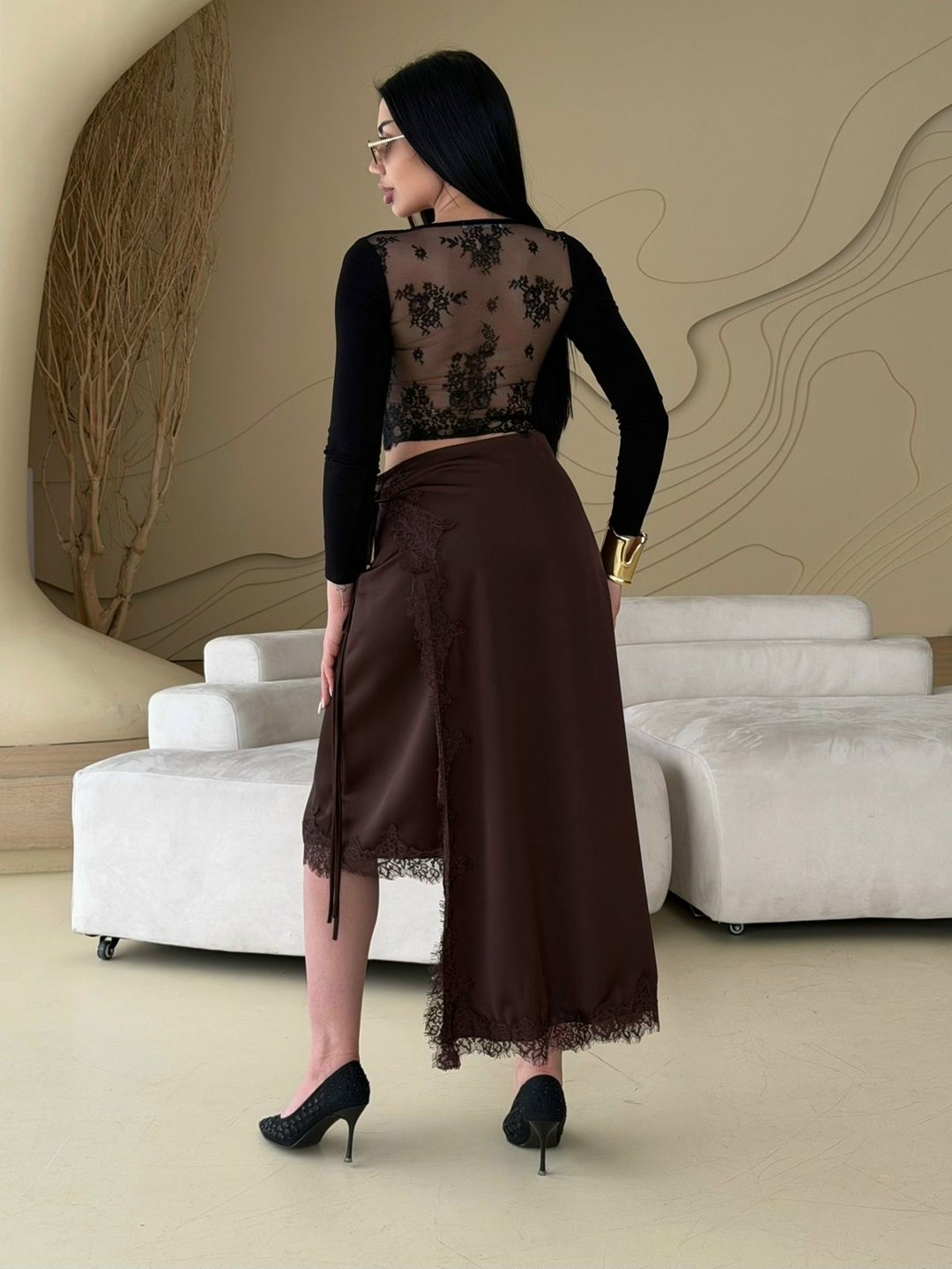 юбка женская,кружевная юбка,ажурная юбка,юбка,коричневая юбка