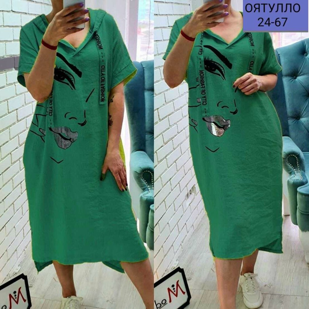платье с капюшоном,платье женское свободное,женское платье больших размеров,платье туника с капюшоном,платье женская
