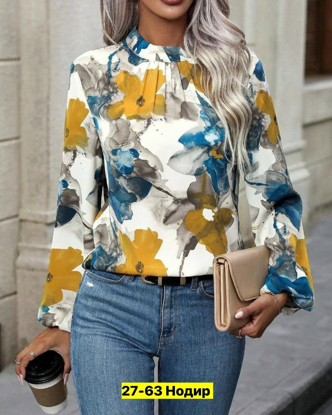 модная блузка,модная женская блузка,женская блузка с цветочным принтом,женская элегантная блузка с цветочным принтом,блуза с цветочным принтом