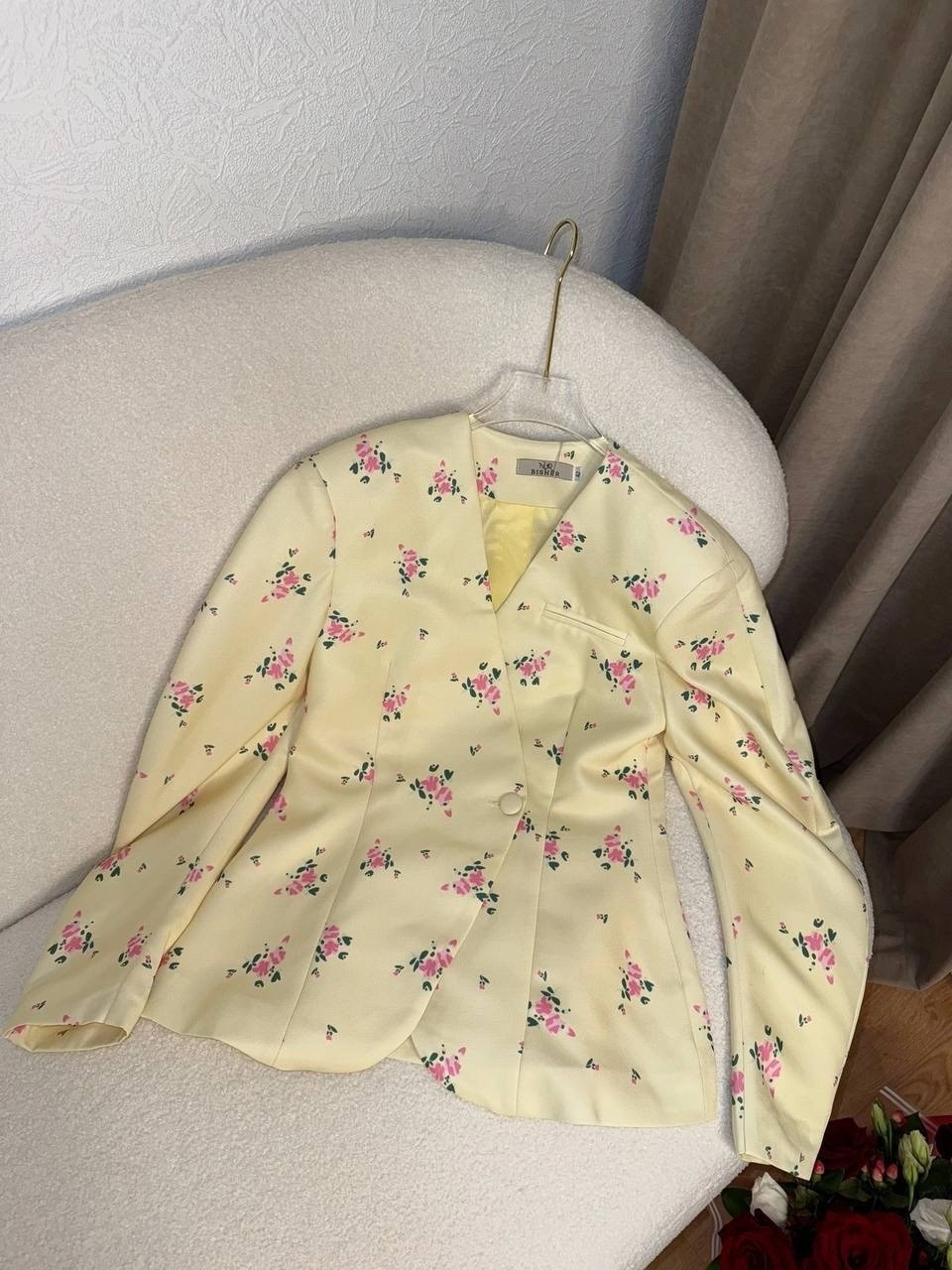 пиджак оверсайз с цветочным принтом leroy style,пиджак с цветочным принтом,жакет с цветочным принтом,женский пиджак,оверсайз пиджак