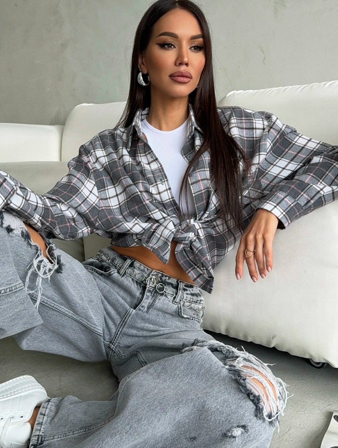 рубашка оверсайз в клетку betrendy wear,рубашка оверсайз в клетку удлиненная,рубашка варенка в клетку оверсайз удлиненная lady gina,рубашка в клетку,рубашка в клетку женская оверсайз