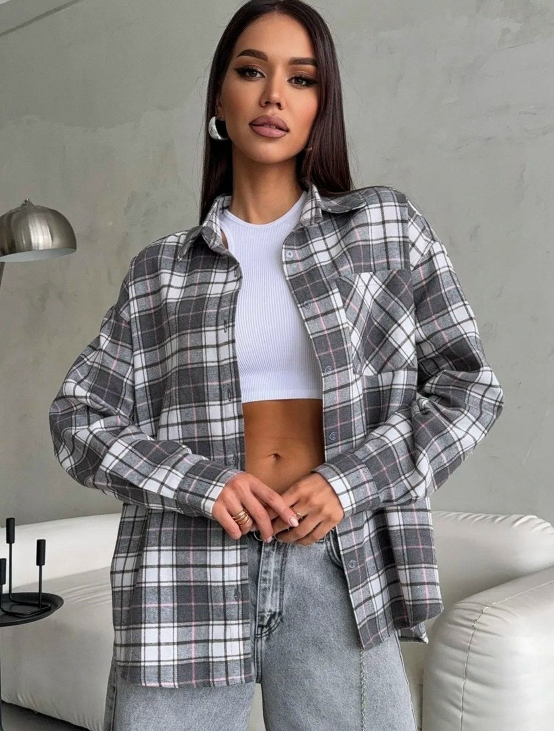 рубашка оверсайз в клетку betrendy wear,рубашка оверсайз в клетку удлиненная,рубашка варенка в клетку оверсайз удлиненная lady gina,рубашка в клетку,рубашка в клетку женская оверсайз