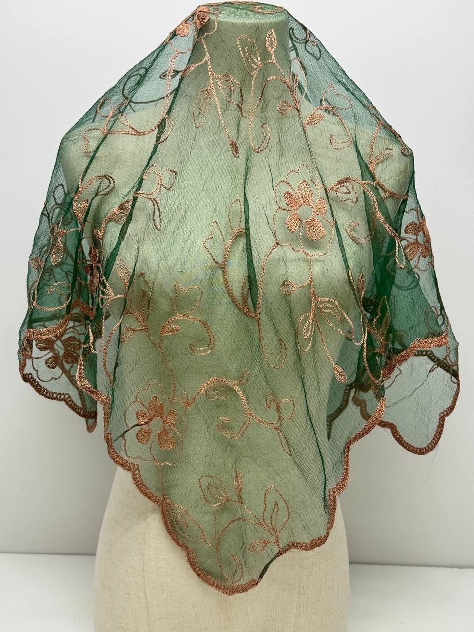 кружевной шарф,кружевной платок,шарф с цветочной вышивкой,ажурный шарф,женский шелковый шарф