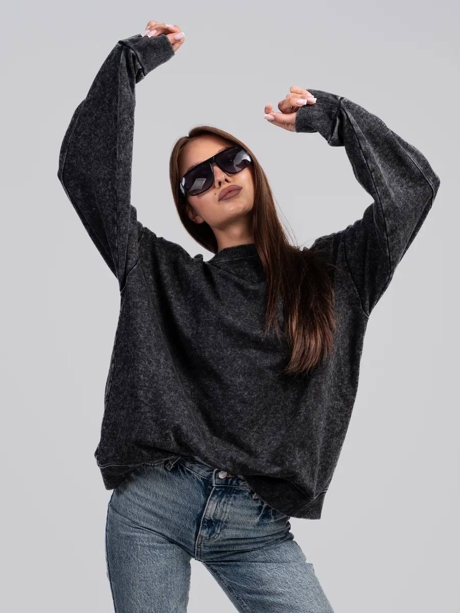 джемпер (свитшот) женский оверсайз из футера с подчесом,свитшот женская,оверсайз свитшот,женский свитшот оверсайз,свитшот оверсайз спортивный