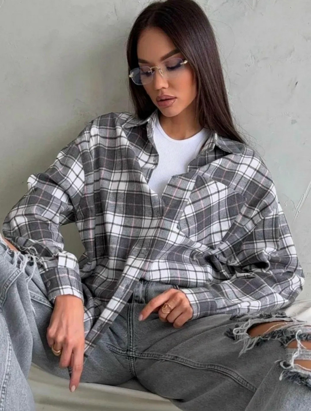 рубашка оверсайз в клетку betrendy wear,рубашка оверсайз в клетку удлиненная,рубашка варенка в клетку оверсайз удлиненная lady gina,рубашка в клетку,рубашка в клетку женская оверсайз