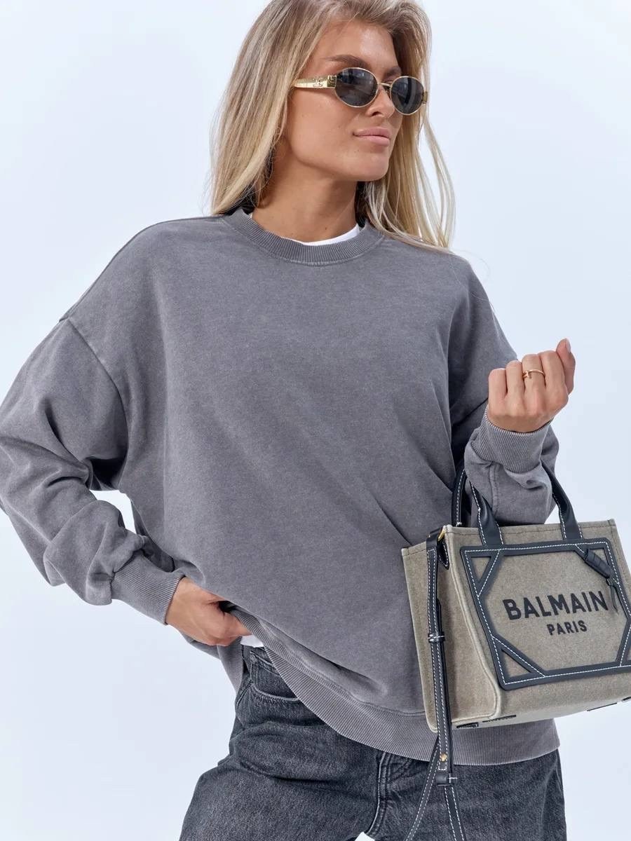 серый оверсайз свитшот,оверсайз свитшот базовый кофта худи panific,серый свитшот,свитшот оверсайз,cвитшот женский оверсайз