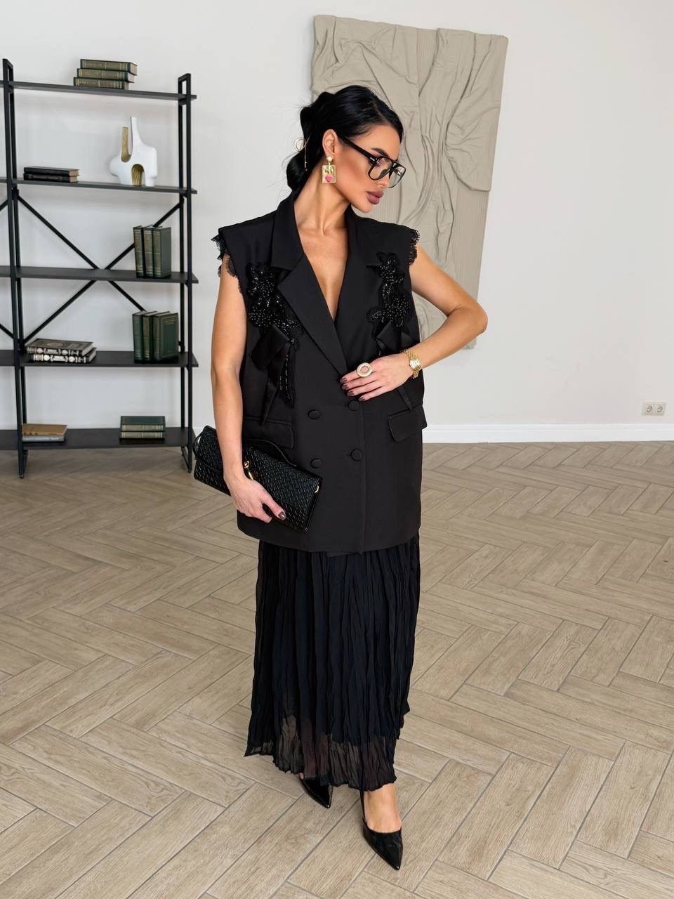 жилет классический,женский жилет,жилетка женская,жилет женский прямого кроя black charutti,жилет