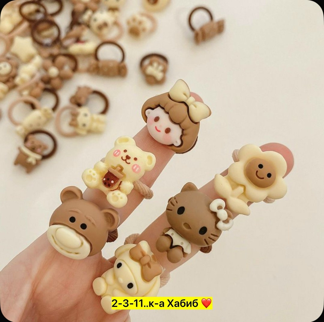 комплект резинок для волос 10 шт,набор резинка для волос,комплект резинок для волос,набор резинки,игрушка