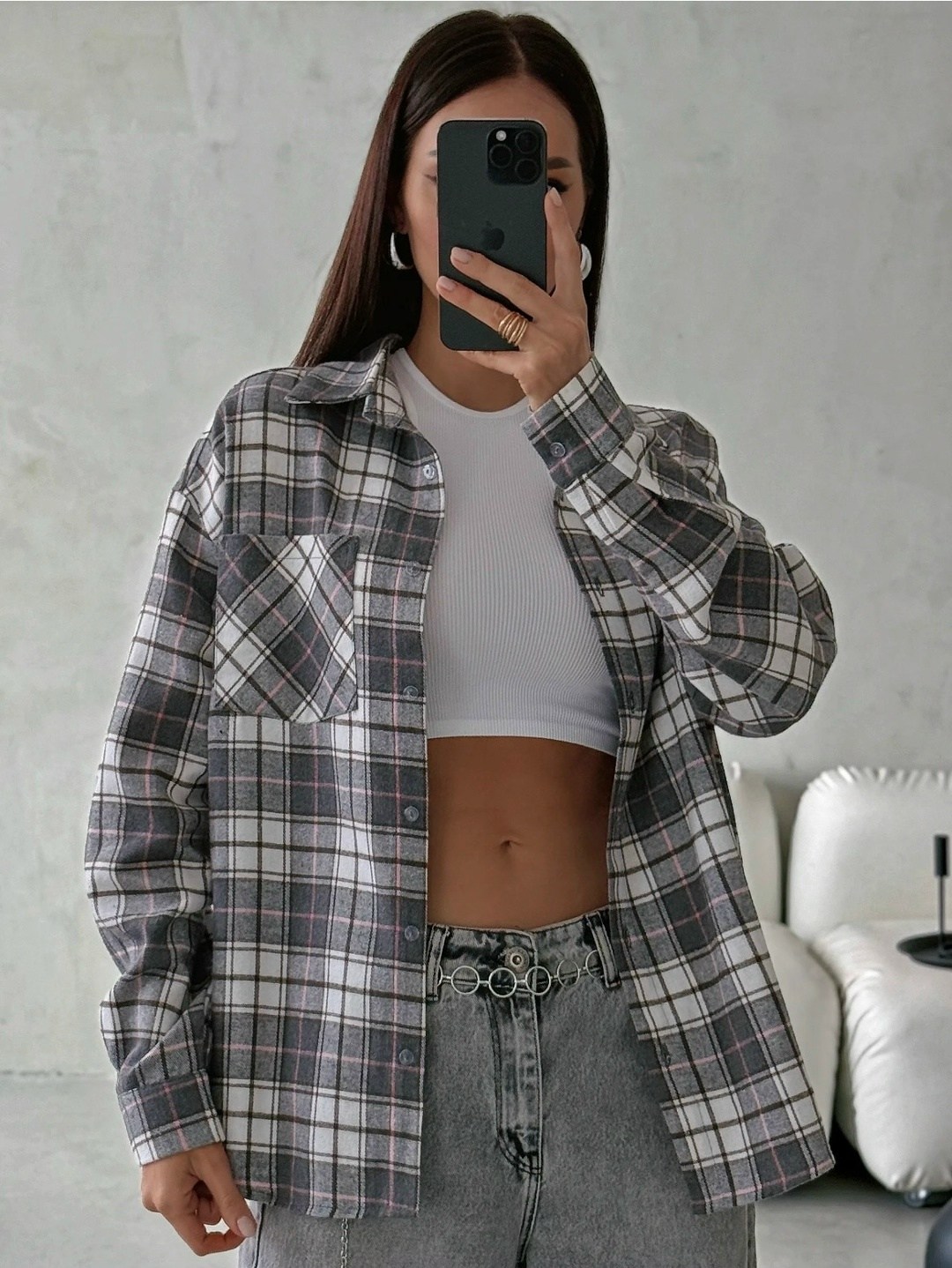 рубашка оверсайз в клетку betrendy wear,рубашка оверсайз в клетку удлиненная,рубашка варенка в клетку оверсайз удлиненная lady gina,рубашка в клетку,рубашка в клетку женская оверсайз