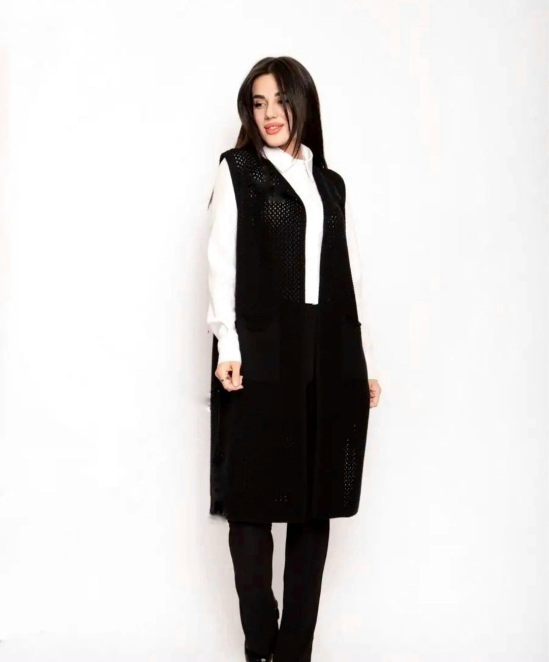 удлиненный жилет,женские жилеты,жилет,жилет женская вязаная,женская жилетка