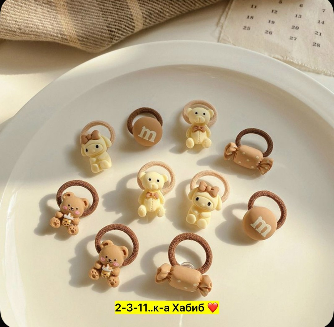 комплект резинок для волос 10 шт,набор резинка для волос,комплект резинок для волос,набор резинки,игрушка