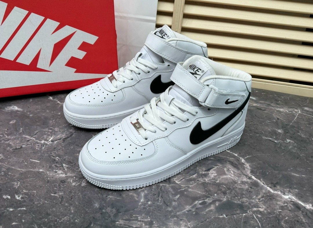 кроссовки форсы найк эйр форс высокие белые,кросcовки nike air force 1,nike air force 1 mid white,nike air force 1,кроссовки nike air force 1 mid белые