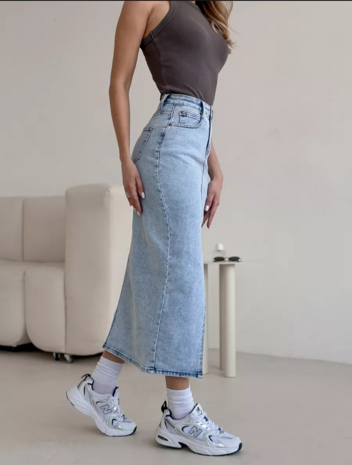 джинсовая юбка длинная,джинсовая юбка с разрезом,джинсовая юбка-миди с разрезом,джинсовая юбка,юбка джинсовая миди