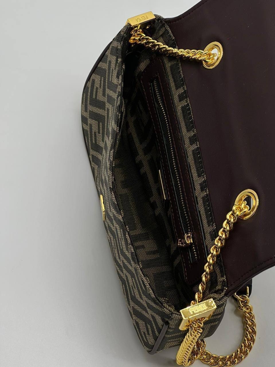 сумка fendi,женская сумка fendi,fendi сумка на плечо,сумка фенди,fendi сумка багет