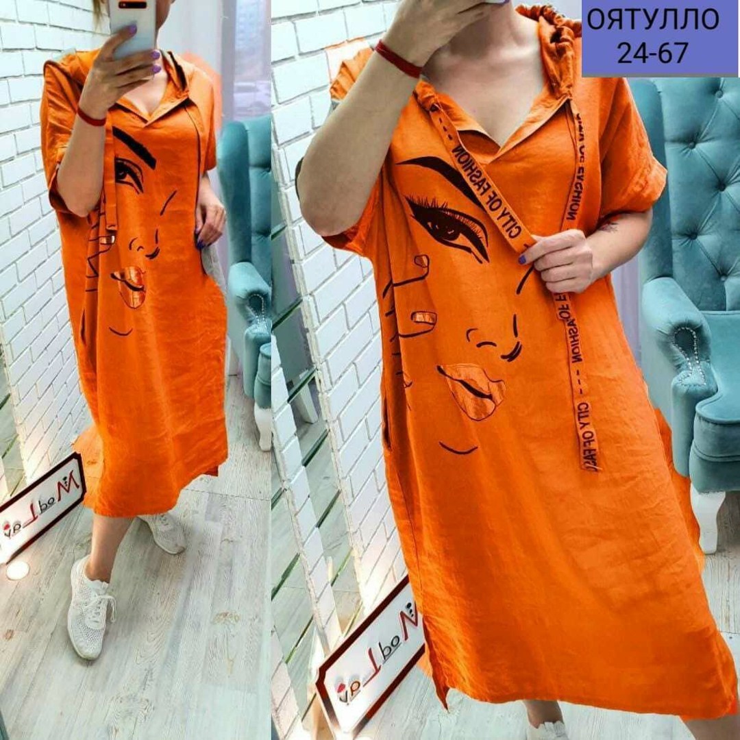 платье с капюшоном,платье женское свободное,женское платье больших размеров,платье туника с капюшоном,платье женская