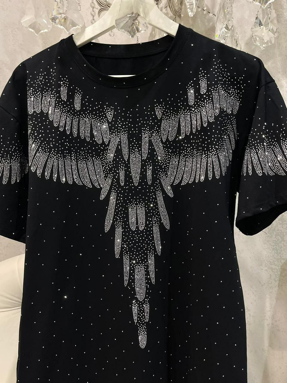 туника праздничная удлиненная домашняя t.b shop,платье,нарядное платье,футболка оверсайз со стразами fashion lux,платье женское