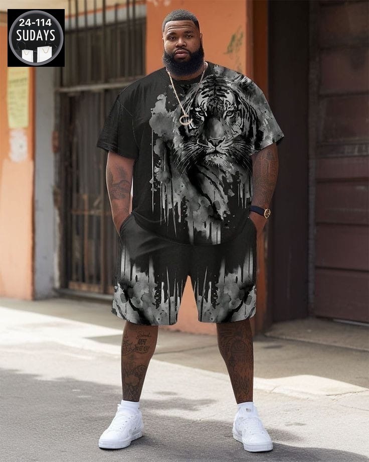 костюм мужской с шортами летний,летний костюм больших размеров,большая одежда,модные мужские шорты