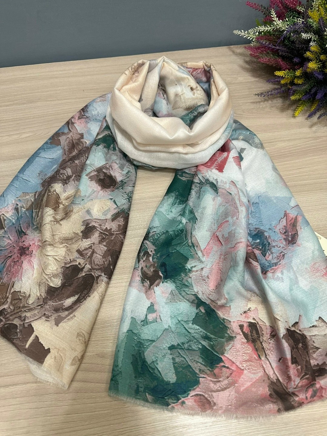 палантин женский,шарфы и платки,палантин,палантин женский с цветочным рисунком 180*80 см. арт. 1269170,женский шарф