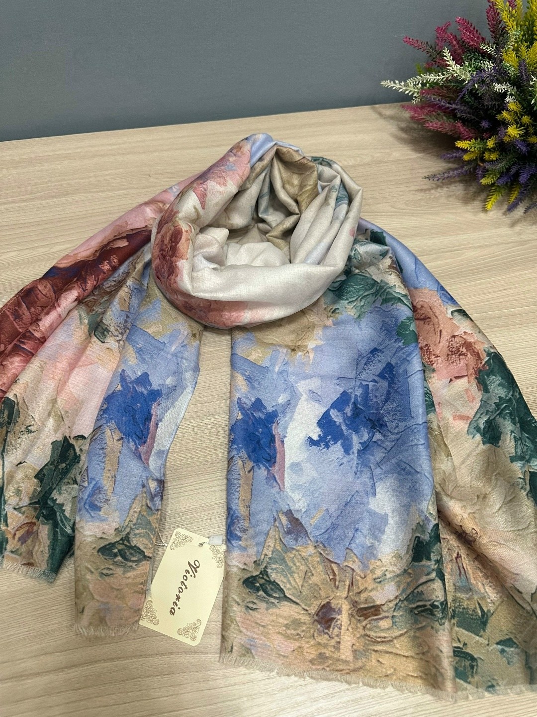 палантин женский,шарфы и платки,палантин,палантин женский с цветочным рисунком 180*80 см. арт. 1269170,женский шарф