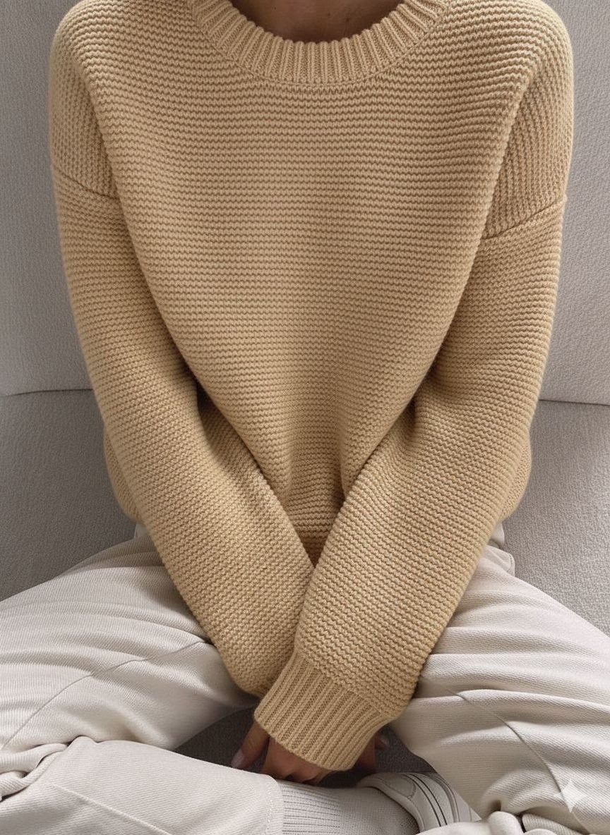 свитер-пуловер,свитер женский оверсайз вязаный джемпер бежевого цвета,бежевый джемпер,свитер вязаный бежевый,бежевый свитер