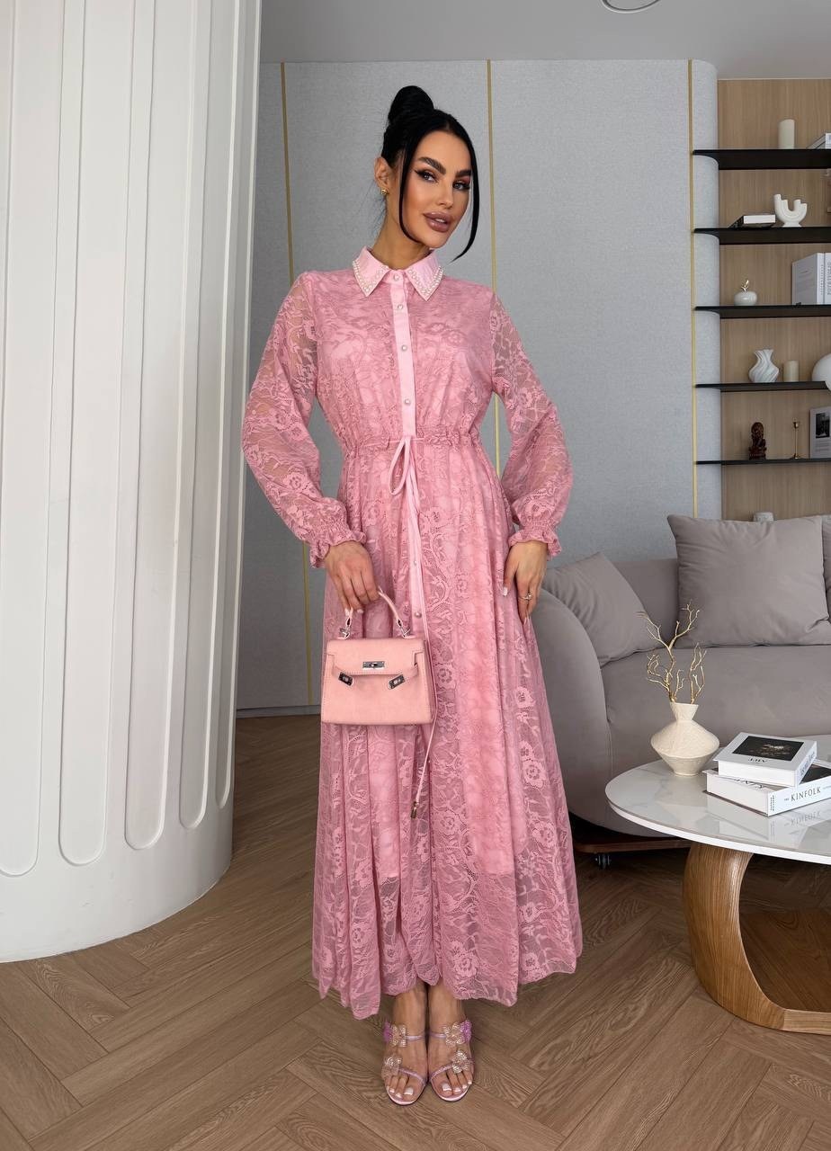 платье,стильное платье,кружевное платье,розовое платье,платье для женщин