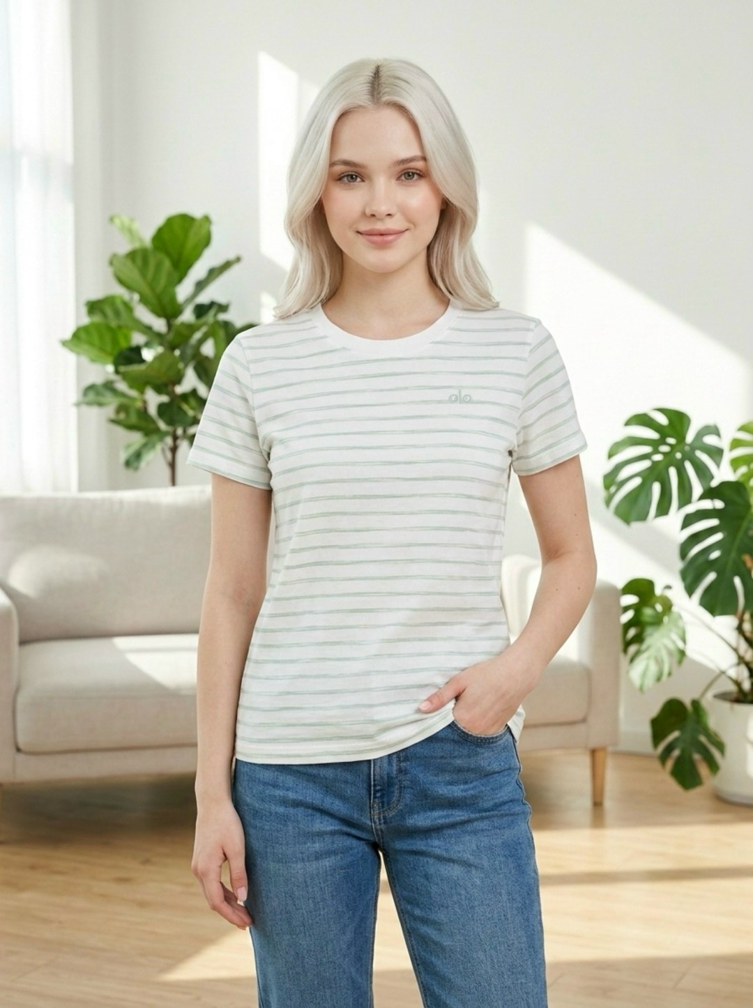 футболка euphoria gloria jeans,женская футболка,футболка в полоску,футболка в бежевую полоску глория джинс,футболка