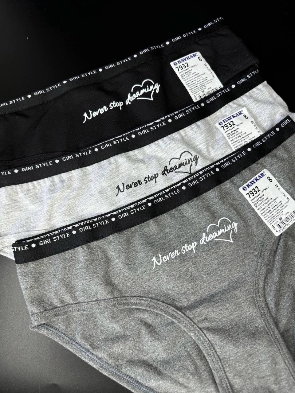 комплект трусов слипы baykar для девочек,байкар 7932,комплект трусов слипы baykar,трусы baykar для девочек,трусы для девочек