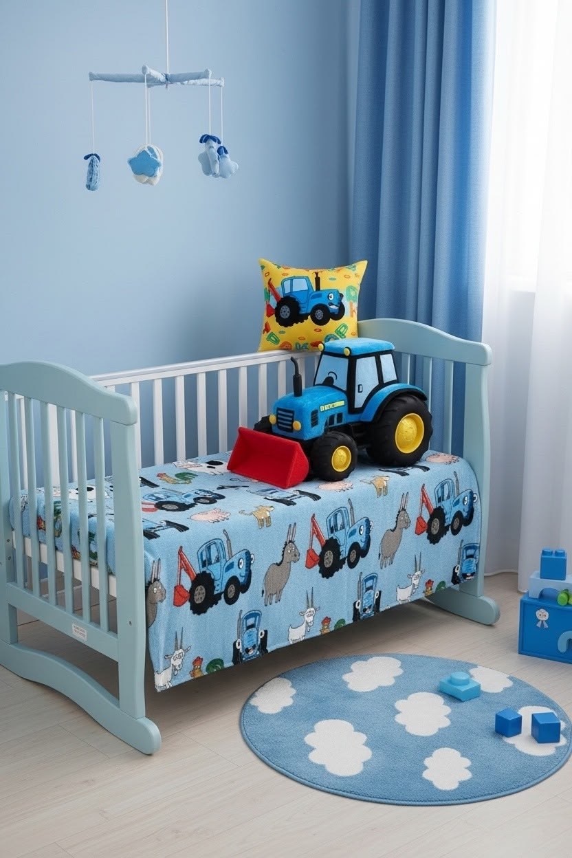 синий трактор постельное белье,комплект постельного белья непоседа синий трактор,детское постельное белье непоседа синий трактор,кпб синий трактор,постельное белье для детей "непоседа" синий трактор