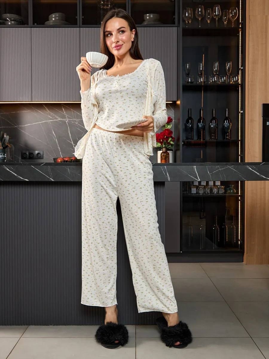 женская пижама,пижама,комплект пижама,пижама со штанами,пижама женская тройка