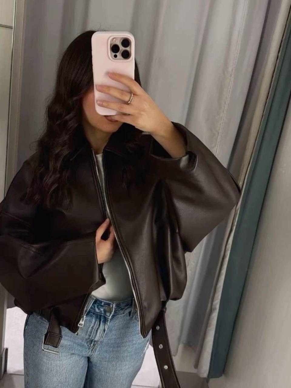 кожаная куртка,куртка модная,кожаная куртка с капюшоном,кожаная куртка женская,короткая куртка