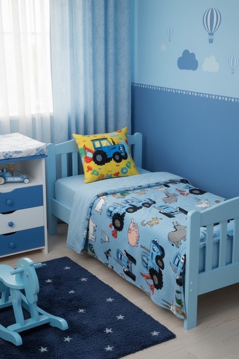 синий трактор постельное белье,комплект постельного белья непоседа синий трактор,детское постельное белье непоседа синий трактор,кпб синий трактор,постельное белье для детей "непоседа" синий трактор