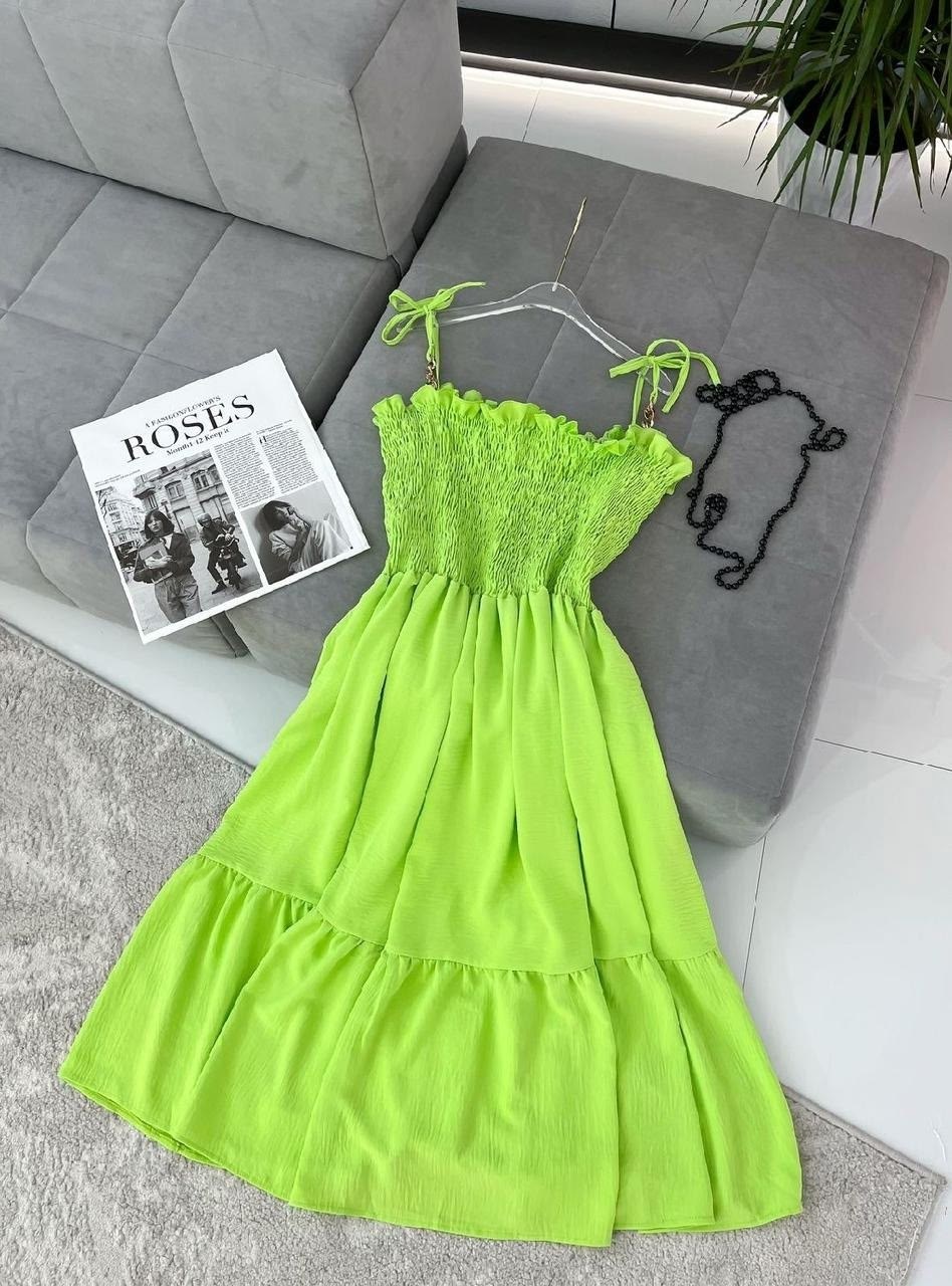 сарафан женский,летние сарафаны,сарафан bastet цвет лайм,платье летнее,сарафан